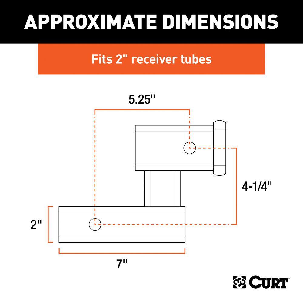 CURT Raised Receiver Adapter (2