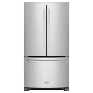 KitchenAid 20 cu. ft. French Door Refrigerator in Stainless Steel Counter Depth KRFC300ESS