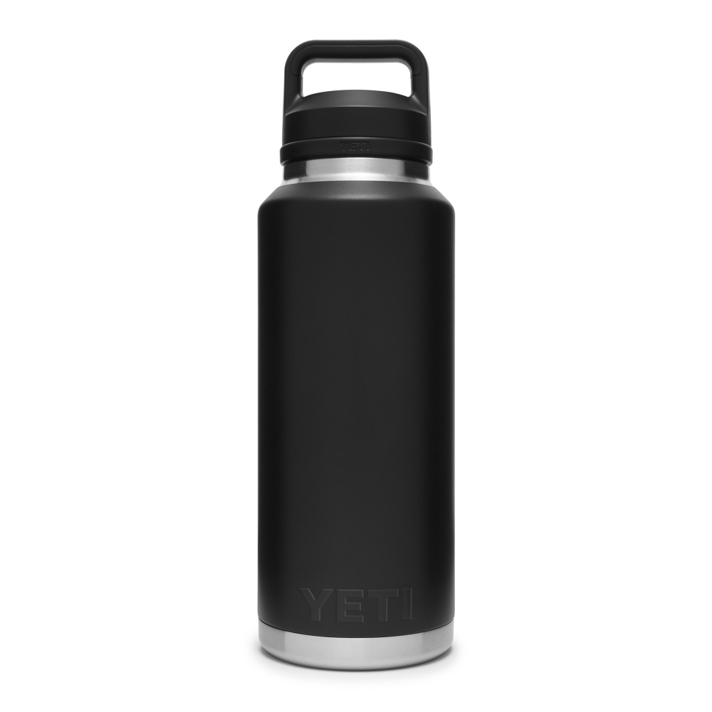 Yeti Rambler Bottle with Chug Cap 46oz， Black ;