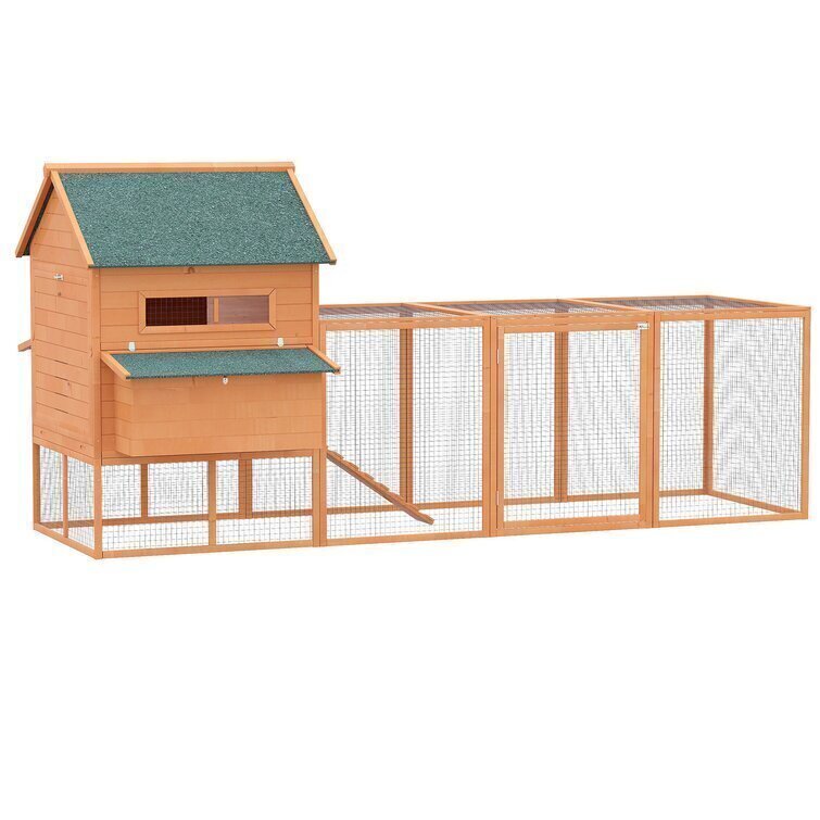 56 Square Feet Chicken Coop with Chicken Run