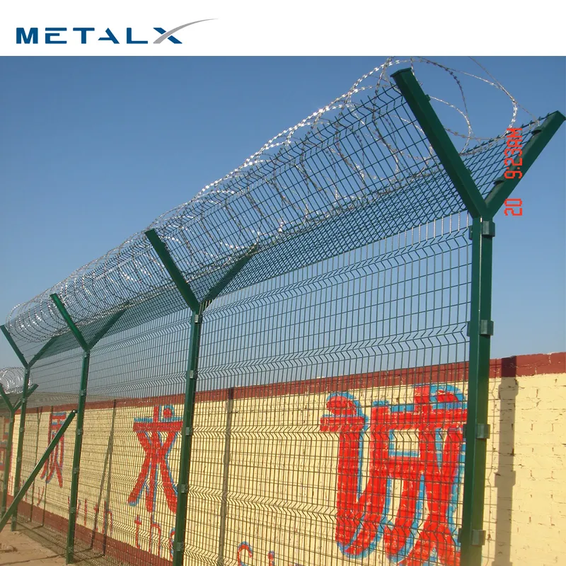 ISO 9001 high security airport wire fence metal airport panel fence with y post 358 mesh fence netting price