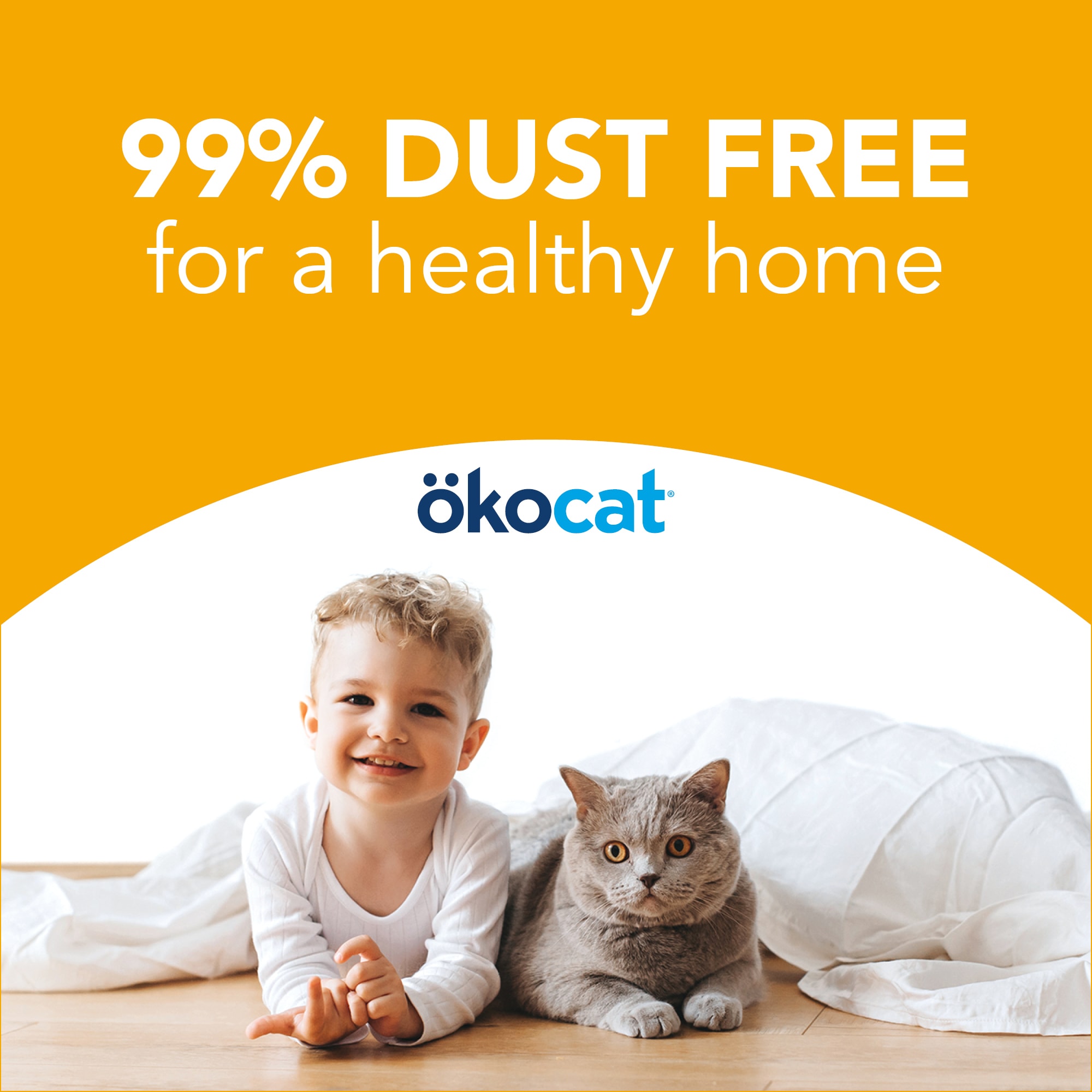 Okocat Unscented Featherwieght Clumping Wood Cat Litter， 16.4 lbs.