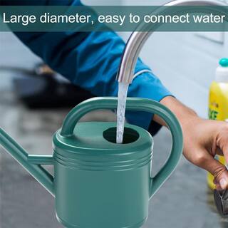 Dyiom Green 1 Gal.  Garden Watering Cans Large Long Spout with Sprinkler Head B09X2S695D