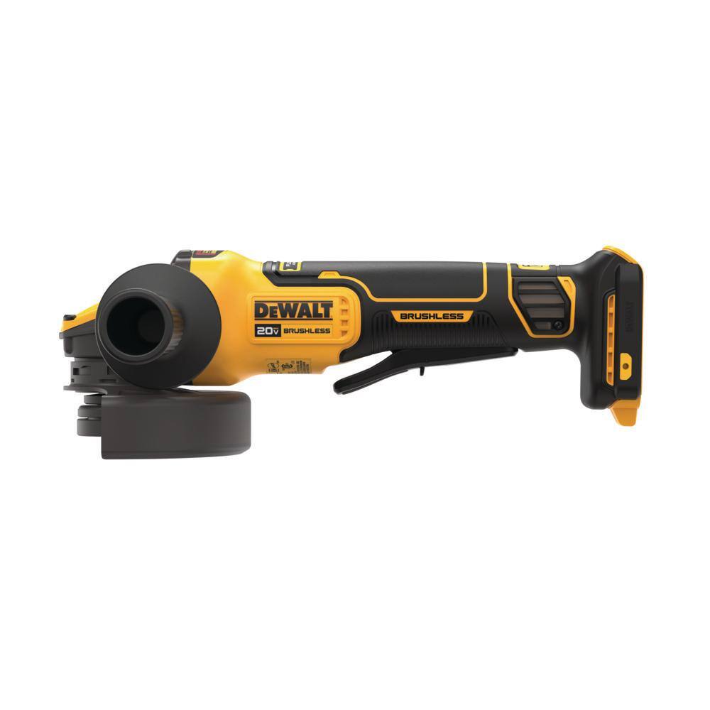 DW 20V MAX Cordless Brushless 4.5 - 5 in. Paddle Switch Angle Grinder with FLEXVOLT ADVANTAGE (Tool Only) DCG416B