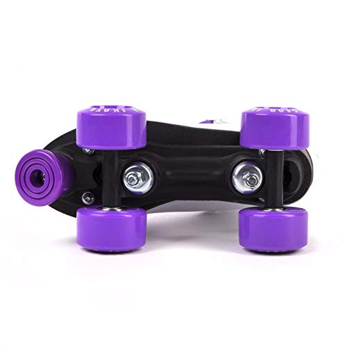 Skate Gear Extra Support Quad Roller Skates for Kids and Adults (Purple， Women's 10 / Men's 9)