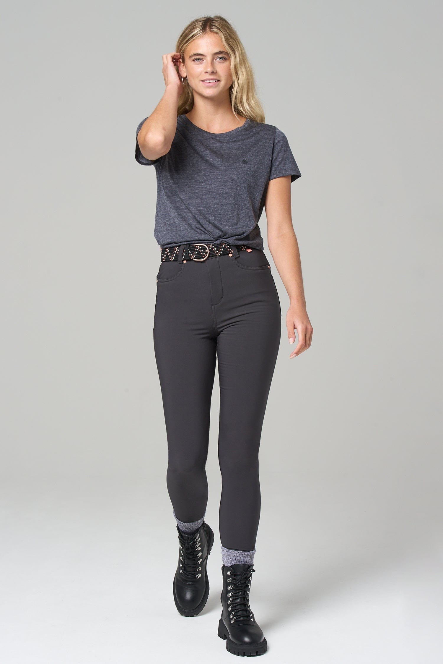 Thermal Skinny Outdoor Trousers - Charcoal