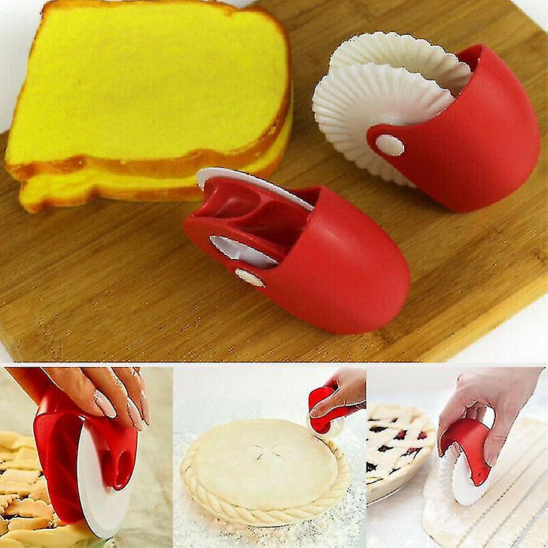 Pastry Wheel Decorator And Cutter Beautiful Pie Crust Pizza Pastry Lattice Decoration Tools Plastic Pastry Pie Decoration Cutter Lattice Cutter P