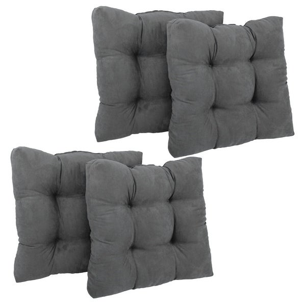 19-inch Square Microsuede Chair Cushion (Set of 1， 2， or 4) - 19 x 19