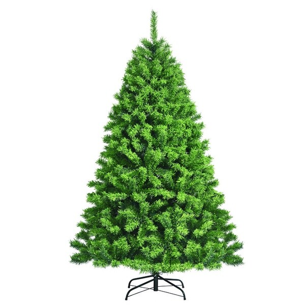 Unlit Artificial Christmas Tree with Metal Stand