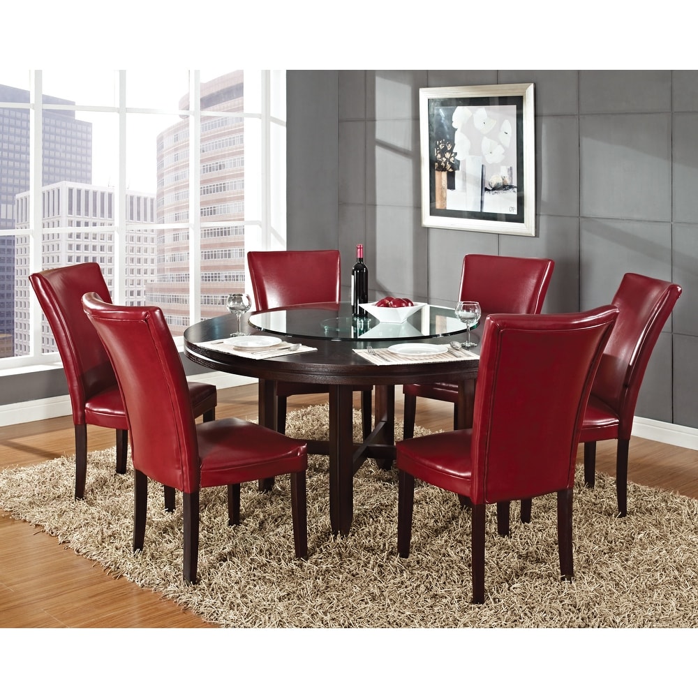 Hampton 72 inch Round Dining Table with Optional Lazy Susan by Greyson Living