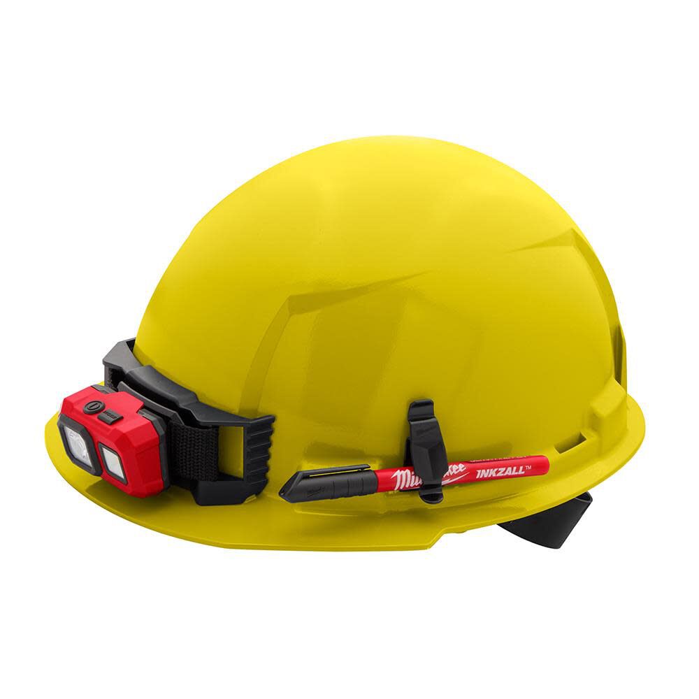 Milwaukee Yellow Front Brim Hard Hat with 4pt Ratcheting Suspension Type 1 Class E 48-73-1102 from Milwaukee