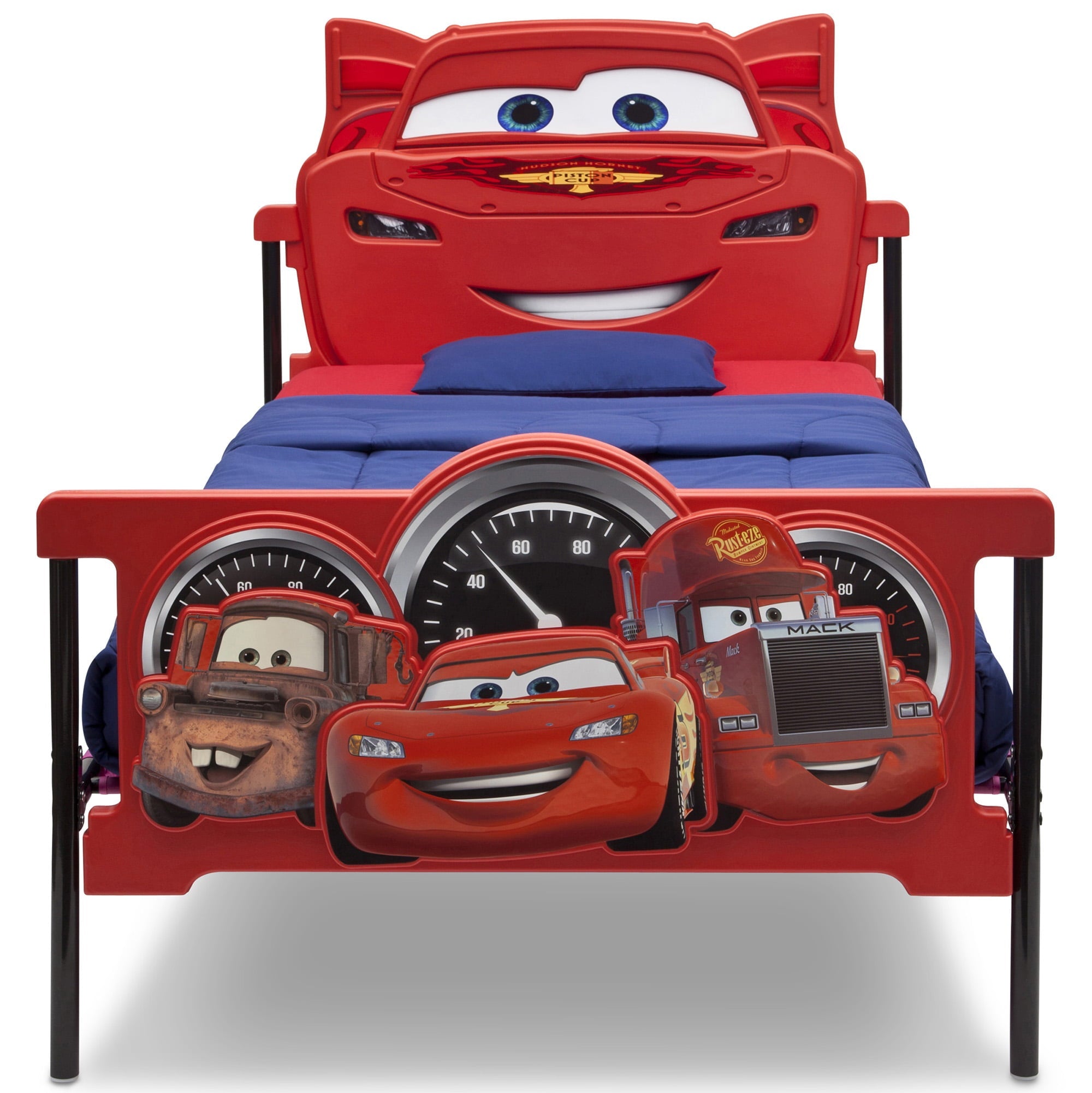 Disney/Pixar Cars Plastic 3D-Footboard Twin Bed by Delta Children