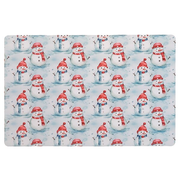 Plastic Placemat Multi Snowman