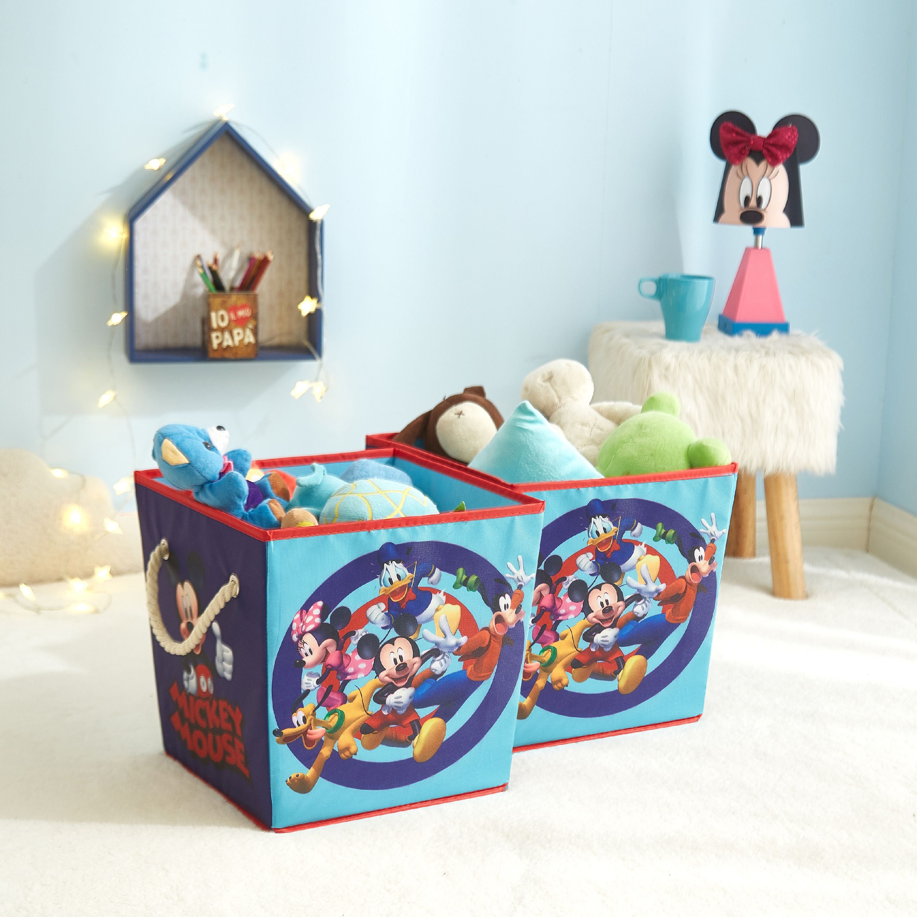 Disney Mickey Mouse Storage Cube with Rope Handles (set of 2)