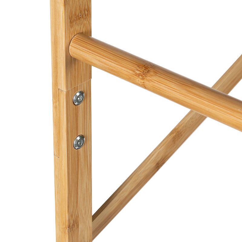 Honey-Can-Do Bamboo and Canvas Garment Rack