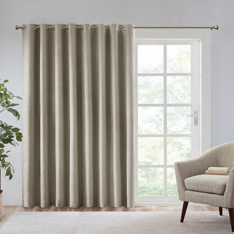 SunSmart Arlie Printed Heathered 1-Panel Blackout Patio Curtain