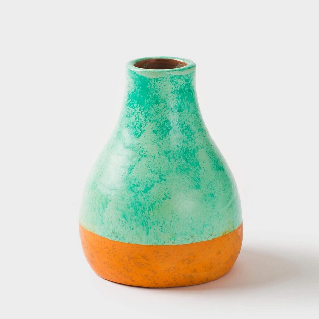 Mela Artisans Vashed Verdgris Bud Vase