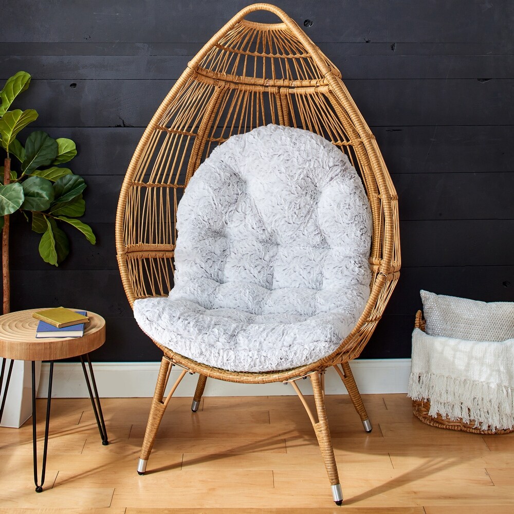 Humble + Haute Indoor Faux Fur Egg Chair Cushion (Cushion Only)