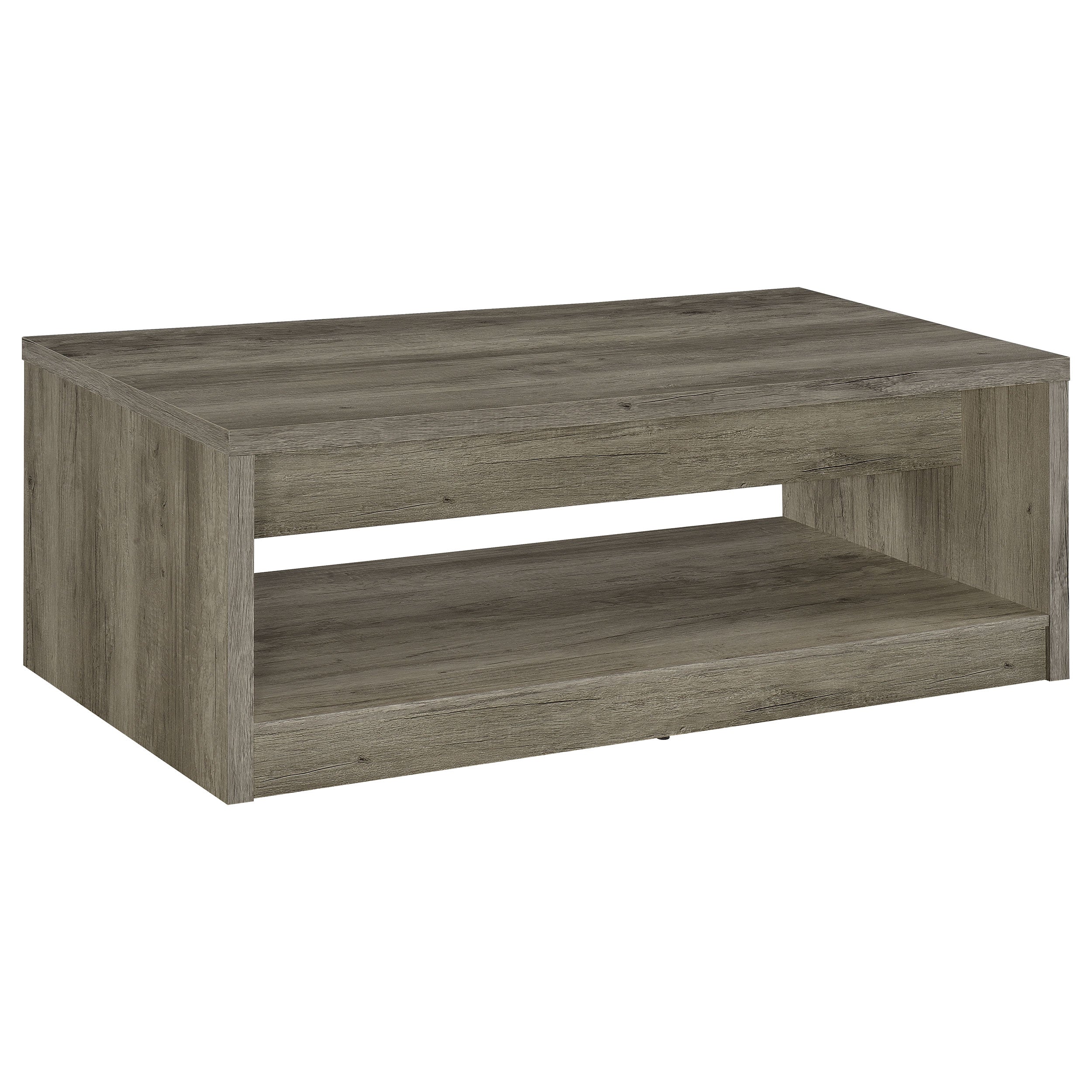 Felix 2-Drawer Rectangular Engineered Wood Coffee Table Grey Driftwood-707728