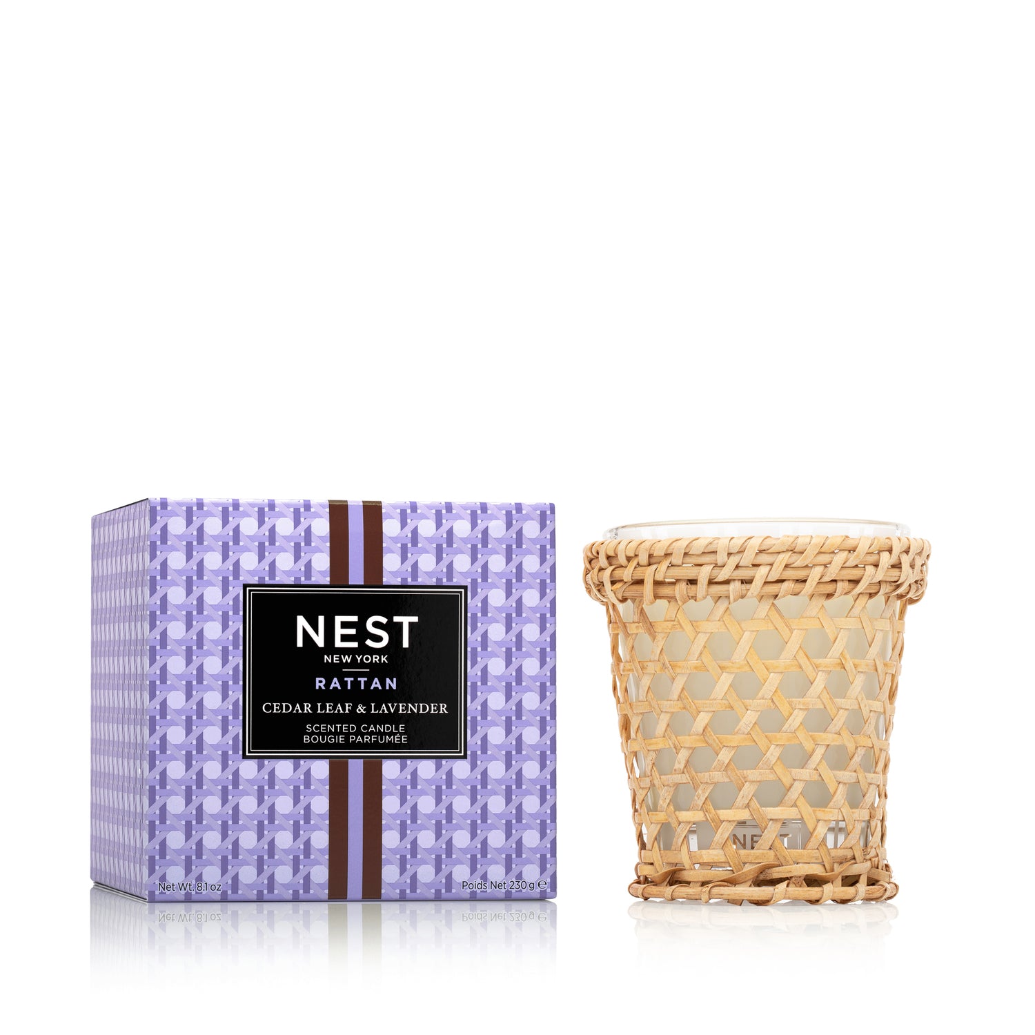 Rattan Cedar Leaf & Lavender Classic Candle