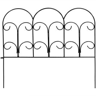 Sunnydaze Decor Victorian 18 in. W x 16 in. H Steel Wire Garden Fence (5-Pack) HMI-615