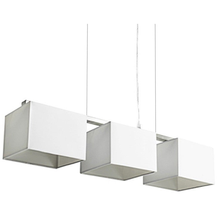 Godwin White White Square Trio Pendant Lights