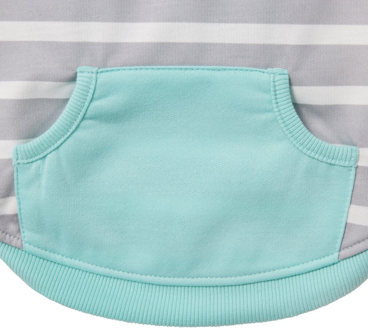 Frisco Striped Colorblock Dog and Cat Hoodie， Teal