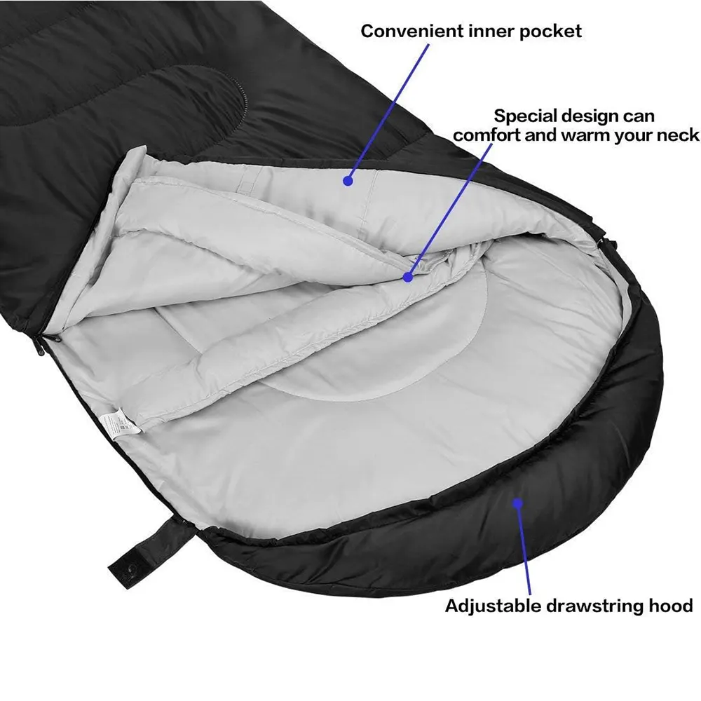 3 4 Seasons Warm Cold Weather Lightweight  Portable  Waterproof Sleeping Bag with Compression Sack