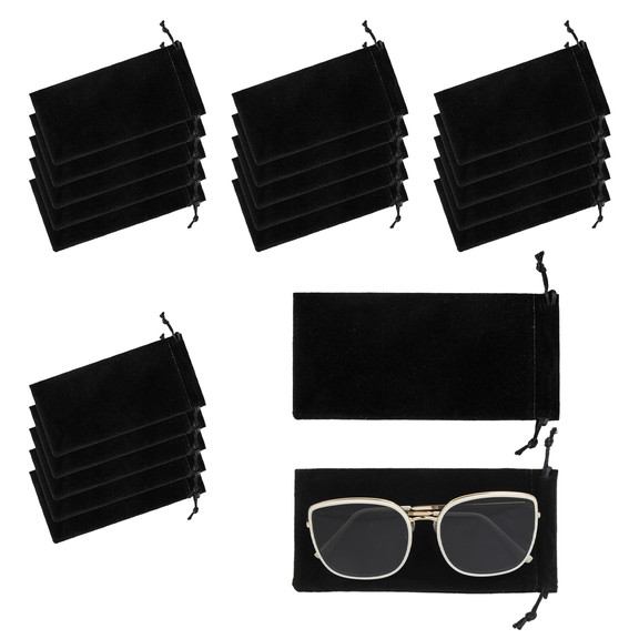 TOPTIE 50 PCS Velvet Gift Bags for Sunglasses Cell...