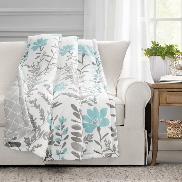 Aprile Single Throw Blanket Blue Lush D cor