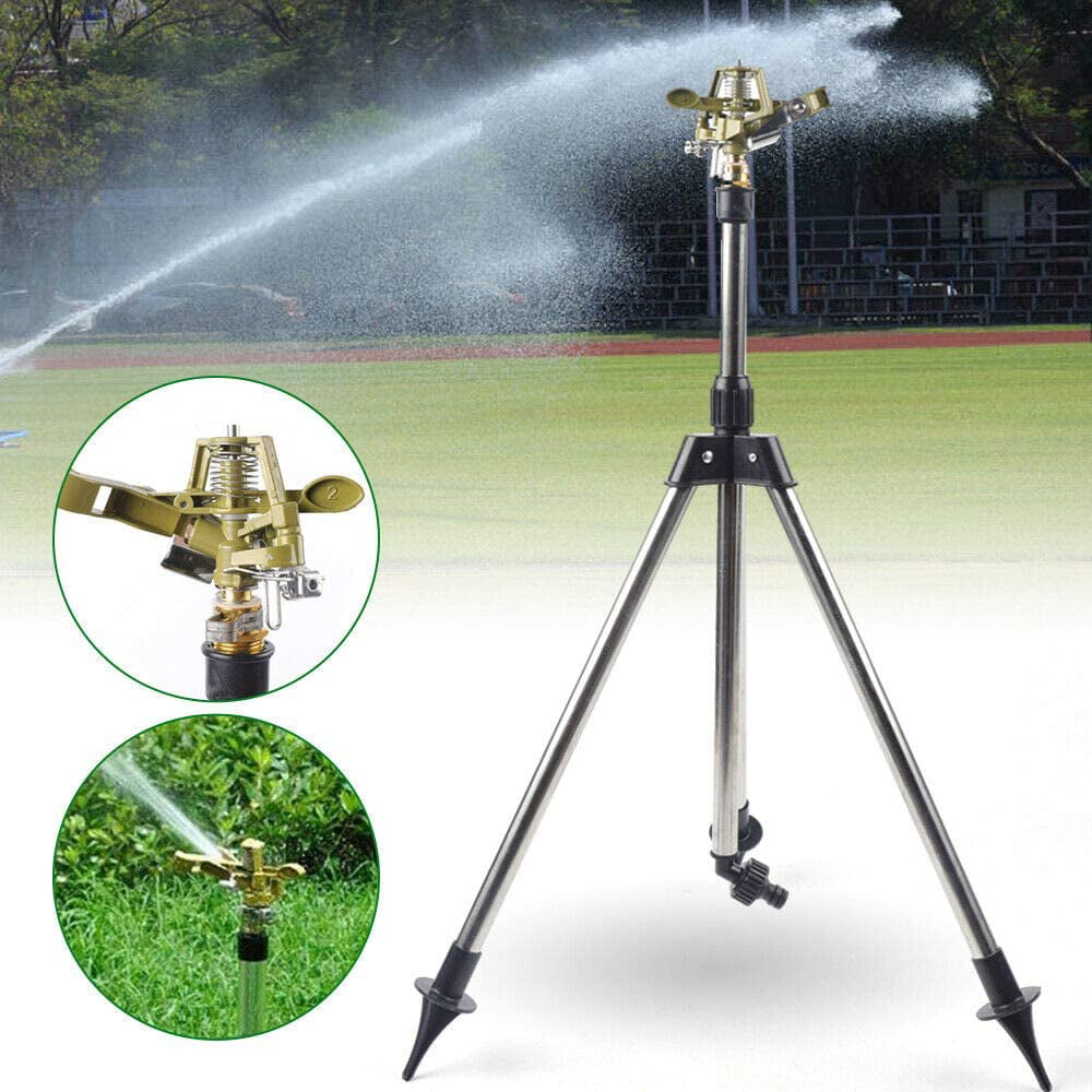 ANQIDI Farm Sprinkler Bracket Agriculture Irrigation Tripod Adjustable Triangular Stand 360° Rotating Lawn Garden Watering System