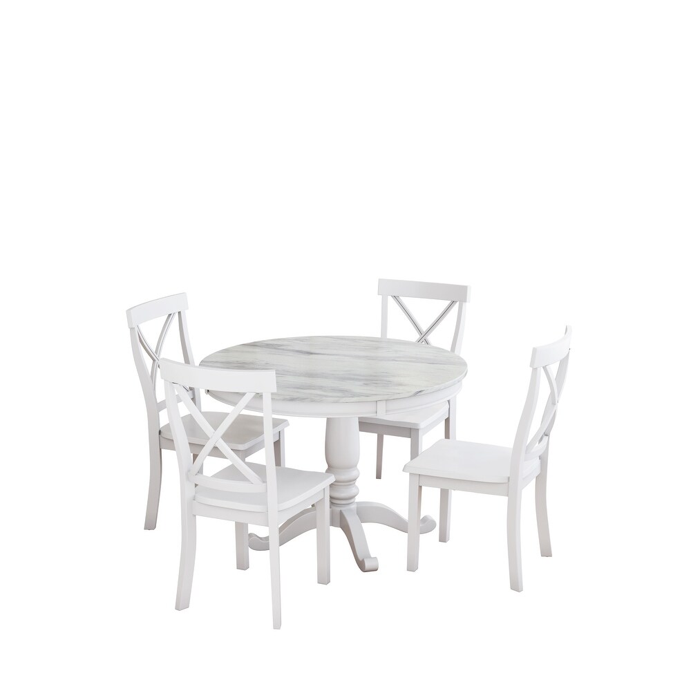 5 Pieces Dining Table and Chairs Set