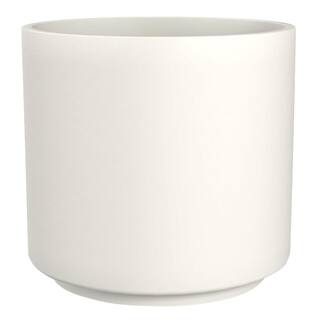 Trendspot 16 in. Matte White Cylinder Ceramic Planter CR11502N-16W