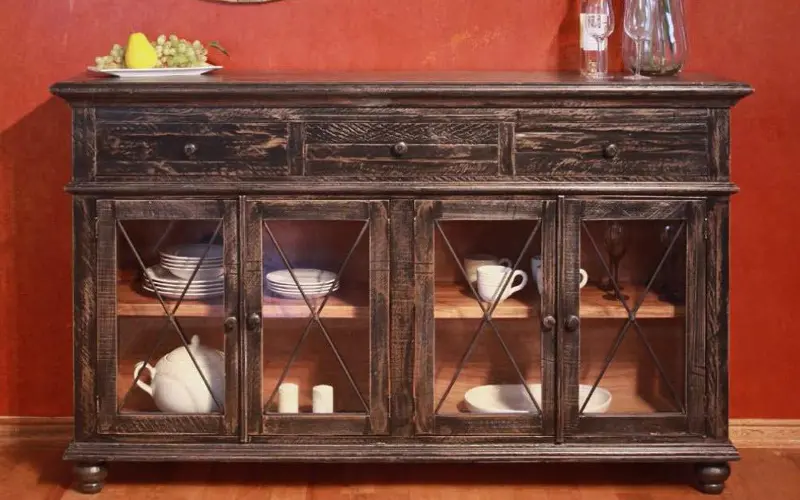 Vintage Brown Dining Room Sideboard