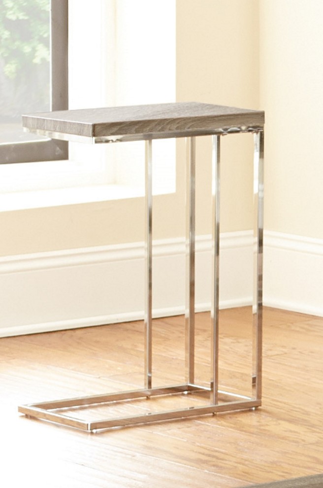 Lucia Chairside End Table  Gray and Brown   Contemporary   Side Tables And End Tables   by Homesquare  Houzz