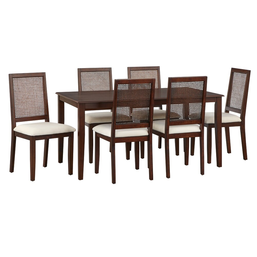 Lifestorey Westmont 7 piece Cane Dining Set