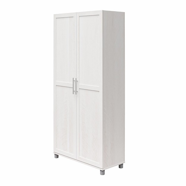 Utility Storage Cabinet Ivory Oak