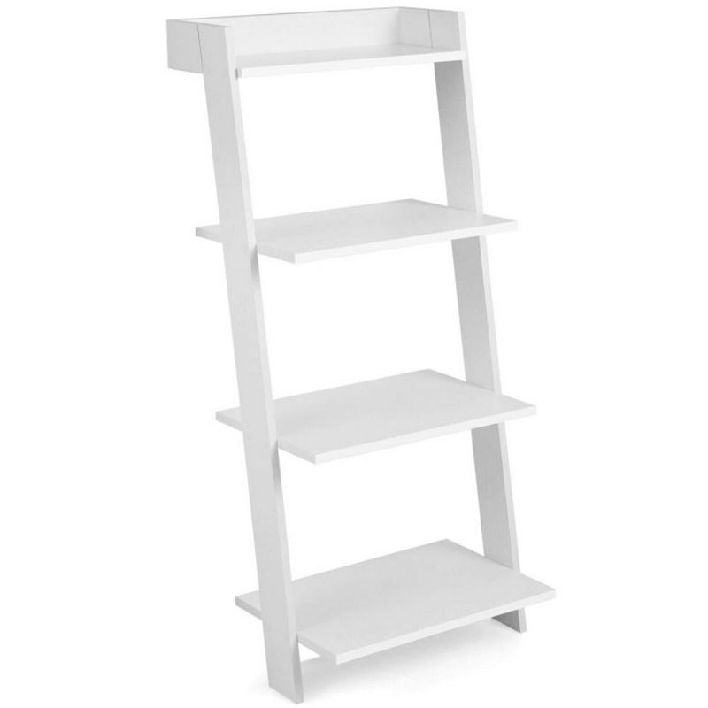 Hivago 4-Tier Ladder Shelf with Solid Frame and Anti-toppling Device