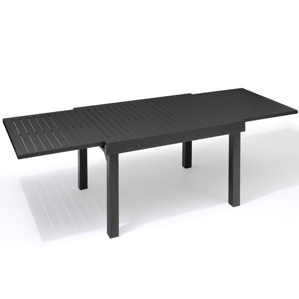 Pellebant Outdoor Aluminum Expandable Patio Dining Table