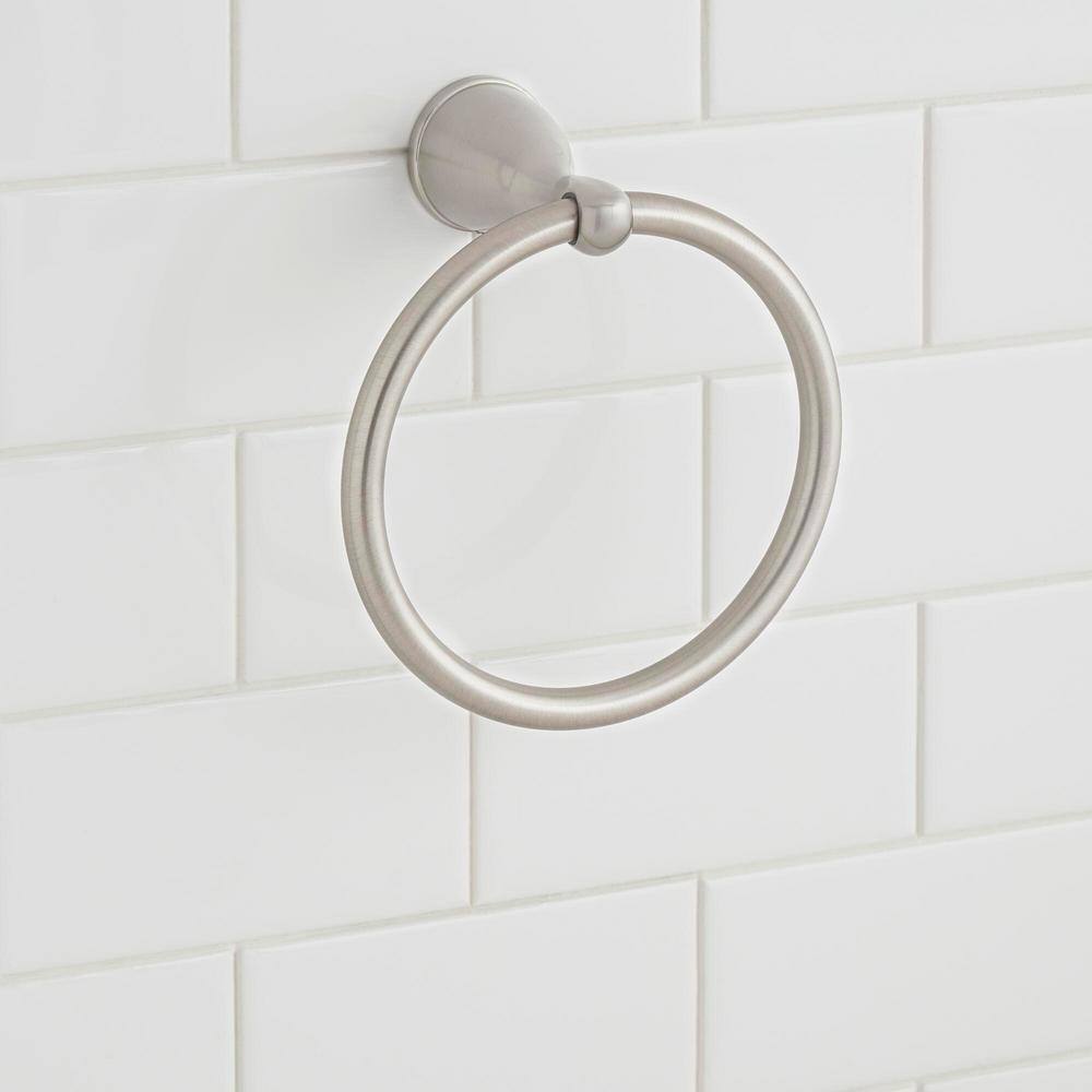 Glacier Bay Builders Spot Free Towel Ring in Brushed Nickel BTH-086-101