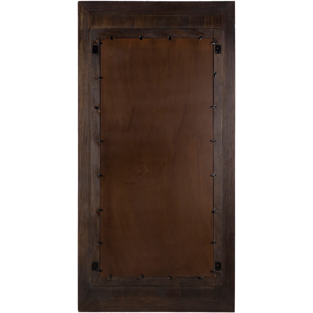 Artistic Weavers Emeka Hand Carved Wood Leaning Floor Mirror   72\