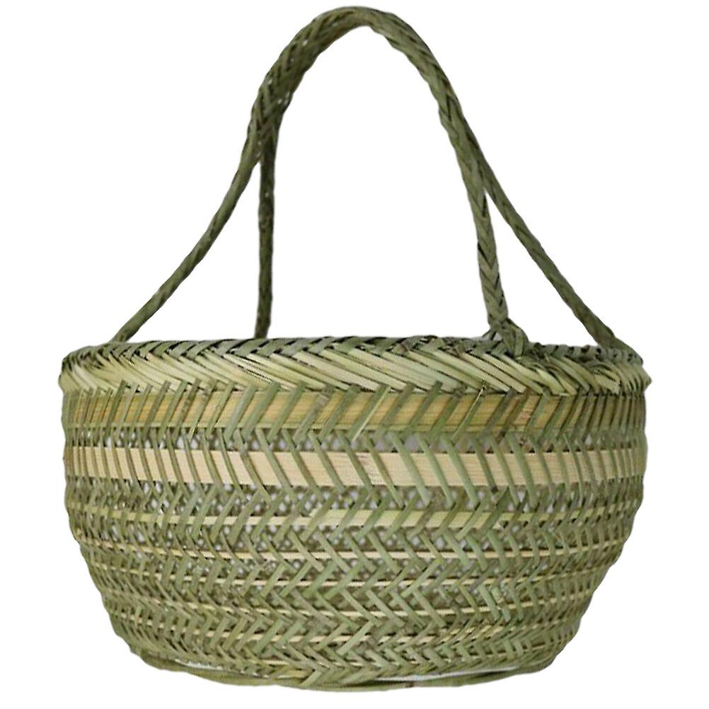 Hand Woven Storage Basket Fruit Basket Vegetable Storage Basket Egg Basket With Handle