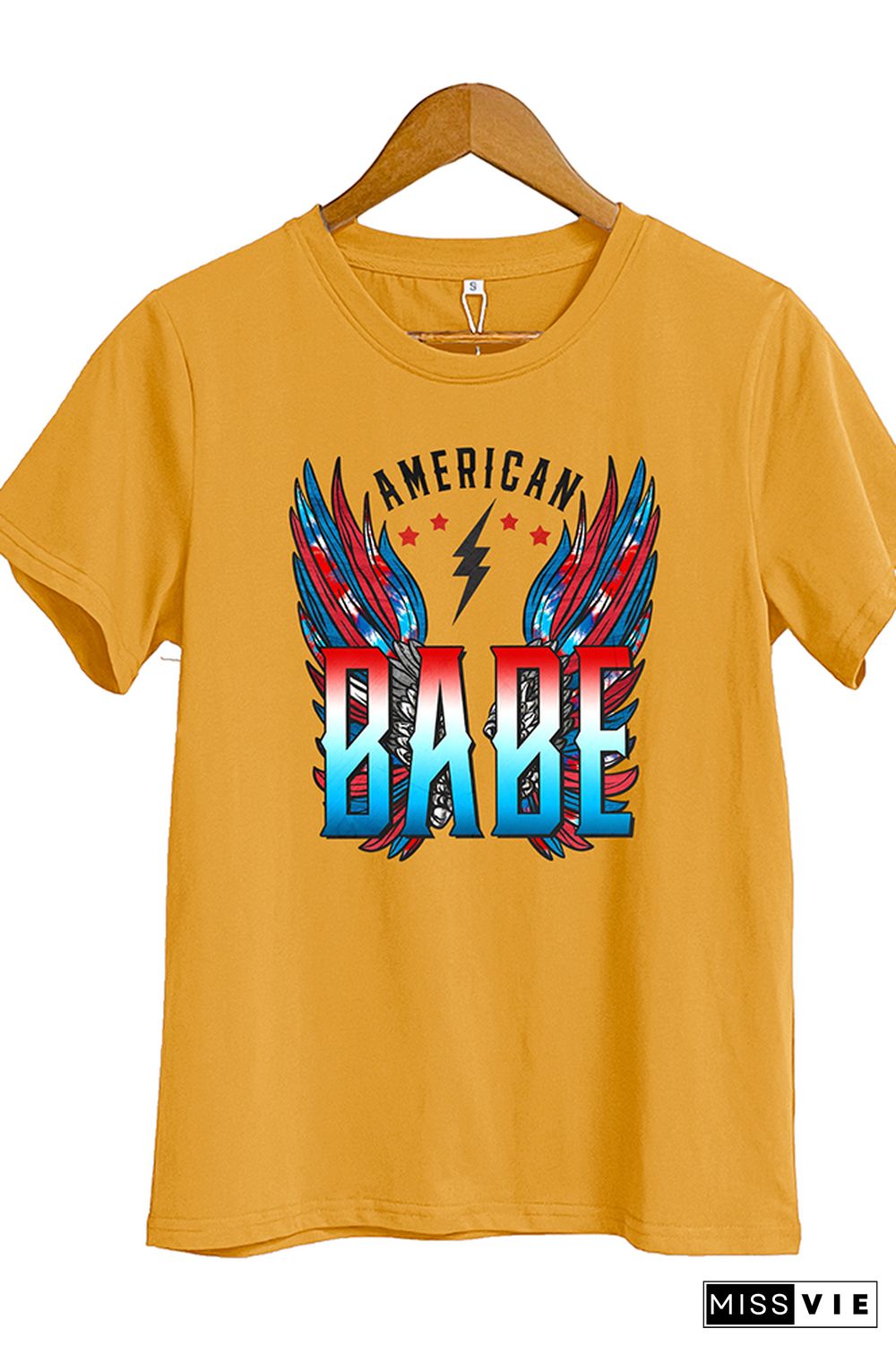 American Babe Retro Wings Short Sleeve Graphic Tee Wholesale