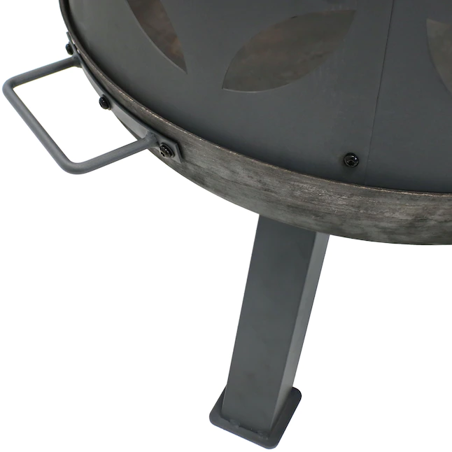 Sunnydaze Decor RCM-LG561N 26.5-in W Gray Cast Iron Wood-Burning Fire Pit