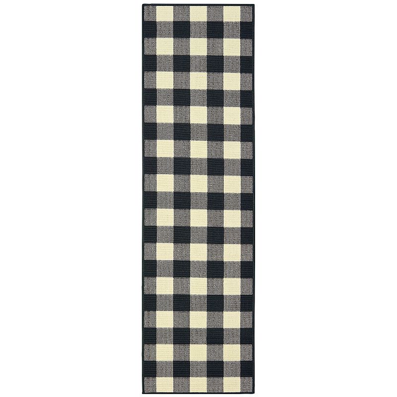 StyleHaven Mainland Gingham Plaid Indoor Outdoor Rug