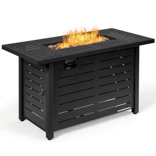 HONEY JOY 60000 BTU Metal Outdoor Fire Pit Table Patio Propane Heater with Door and Table Cover TOPB005607