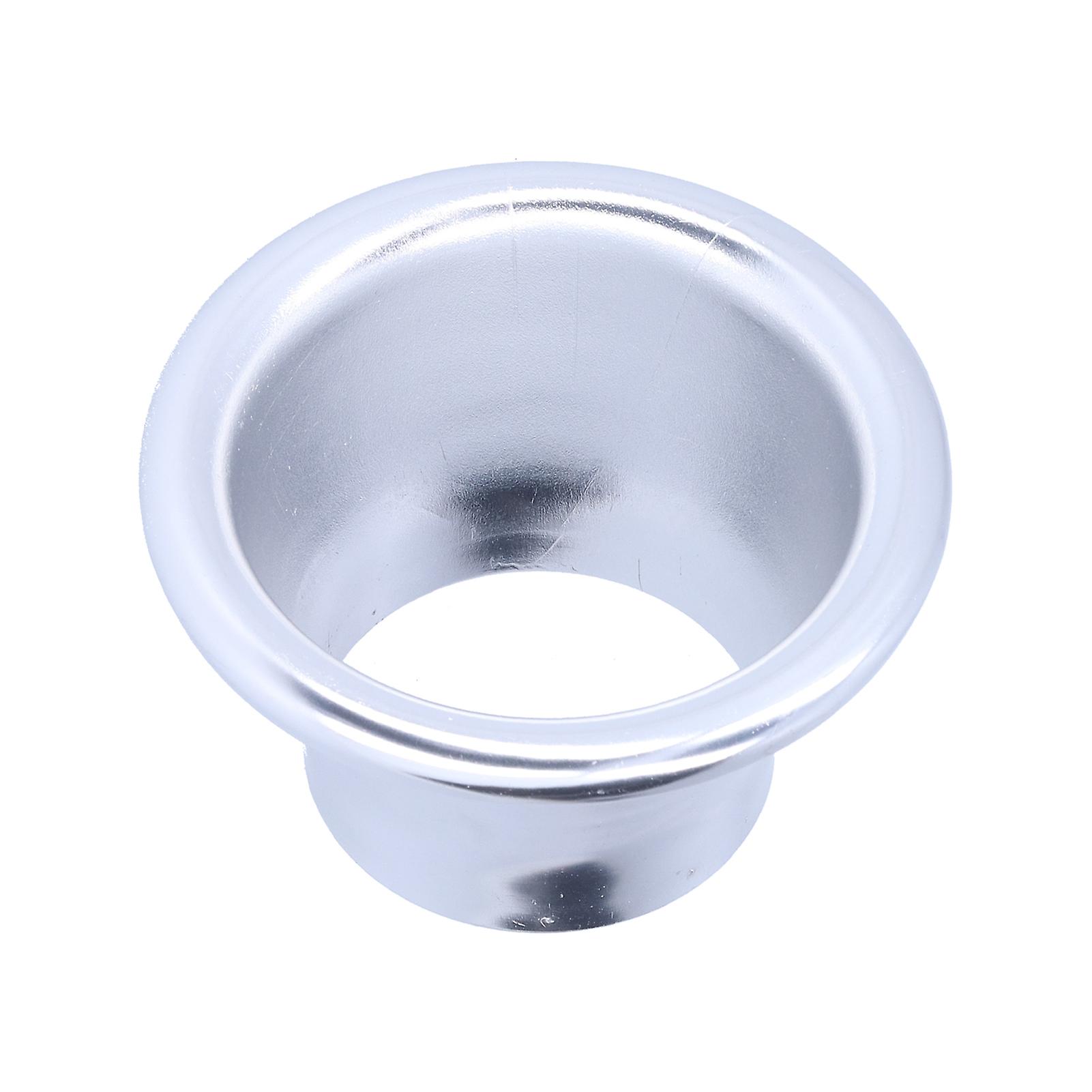 2.6in Cold Air Intake Turbo Horn Velocity Stack Adapter Cnc Aluminum Car Modification Part Silver