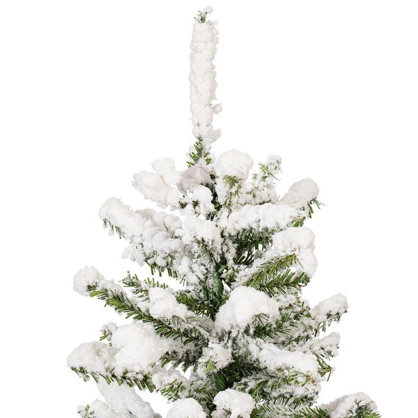 Vickerman 18 flocked Mini Pine Artificial Christmas tree，Set of 2