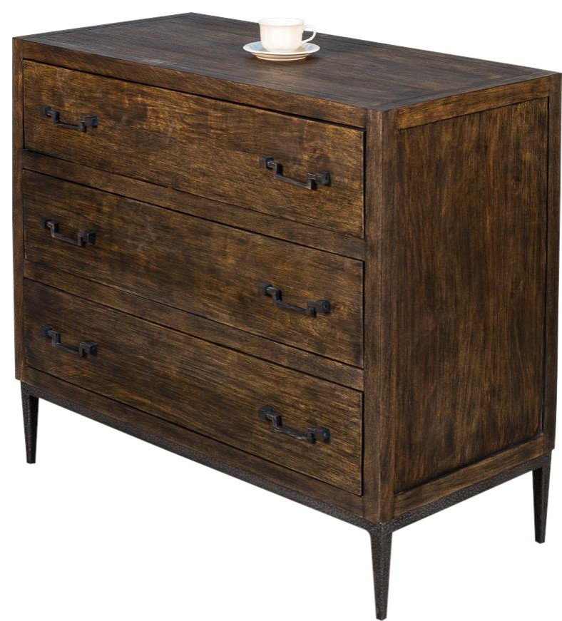 Chest of Drawers SARREID BAUHAUS Eclectic Old Stain Brushed Gray   Midcentury   Accent Chests And Cabinets   by EuroLuxHome  Houzz