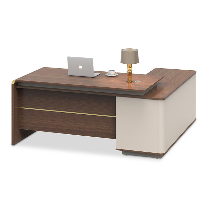 ANDERSON Executive Desk 2.0M Reversible - Australian Gold Oak